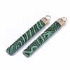 Top Golden Plated Synthetic Malachite Pendants G-S359-028C-2