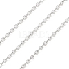 Anti-Tarnish Rhodium Plated 925 Sterling Silver Cable Chains STER-E072-02P-03-1