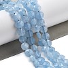 Natural Dyed Quartz Imitation Aquamarine Beads Strands G-C179-A01-02-1