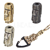  3Pcs 3 Colors Outdoor EDC Tool Brass Parachute Rope European Beads KK-NB0003-59-1