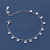 Rhodium Plated 925 Sterling Silver Cubic Zirconia Charm Bracelets DY7383-2