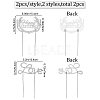 2Pcs 2 Styles Alloy & Rhinestone Cake Toppers AJEW-CP0001-44S-2