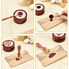 Brass Wax Seal Stamp with Rosewood Handle AJEW-WH0412-0028-3