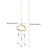 Alloy Cloud with Natural Yellow Quartz Chips Beaded Hanging Pendant Decorations PW-WG24607-01-1