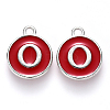 Platinum Plated Alloy Enamel Charms ENAM-S118-03O-P-1