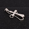 Non-Tarnish 201 Stainless Steel Cross Split Pendants X-STAS-I032-013-2