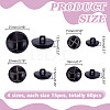 60Pcs 4 Style Plastic Shank Buttons BUTT-HY0001-19C-2