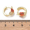Brass Micro Pave Cubic Zirconia Hoop Earring KK-CBA98BA-09G-A-5