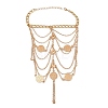 Bohemian Multi-layer Chain Alloy Coin Tassel Toe Ring Anklets for Women AJEW-B107-01KCG-3