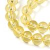 Baking Paint Transparent Glass Beads Strands DGLA-N006-8mm-04-3