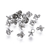 201 Stainless Steel Cup Pearl Peg Bails Pin Pendants X-STAS-E030-5-3
