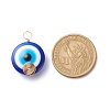 Transparent Evil Eye Resin Pendants PALLOY-JF01846-01-3