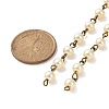 Handmade Round Glass Pearl Beads Chains for Necklaces Bracelets Making AJEW-JB00035-07-2
