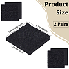 2Pairs Square Rubber Anti-slip Stickers for Shoe Soles AJEW-CY0002-56-2