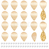 BENECREAT 16Pcs Brass Drawbench Stud Earring Findings KK-BC0011-40-1