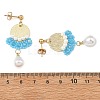 Brass Glass Seed Bead Chandelier Earrings EJEW-MZ00762-01-5