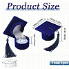 4Pcs Doctoral Hat Shaped Velvet Jewelry Ring Storage Boxes CON-SC0001-18B-2