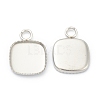 Tarnish Resistant 304 Stainless Steel Pendant Cabochon Settings STAS-H143-29P-3