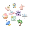Summer Beach Opaque Resin Pendants RE-CBA392A-06P-1