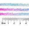 Transparent Painted Glass Beads Strands X1-DGLA-A034-T1mm-A14-3