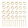 Spritewelry 48Pcs 6 Style Brass Bead Frame KK-SW0001-06-12