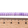 Cracked Opaque Glass Beads Strand GLAA-D306-A08-4