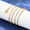 Long-Lasting Plated Brass Box Chain Necklaces NJEW-K112-03G-NF-2