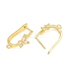 Brass Micro Pave Cubic Zirconia Hoop Earring Findings CU-CBAB5B4-05G-2