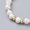 Natural Pearl Beaded Bracelets BJEW-JB04878-01-3