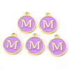 Golden Plated Alloy Enamel Charms ENAM-S118-10M-2