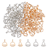 100Pcs 2 Colors Alloy Pinch Bails FIND-OC0002-10-1