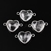 Natural & Synthetic Mixed Stone Love Heart Pendants G-T138-205M-P-2