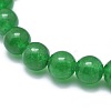 Natural Malaysia Jade(Dyed) Bead Stretch Bracelets BJEW-K212-C-013-3