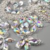 Hand Sewing Flower Pattern Rhinestone Costume Appliques PATC-WH0009-08A-2