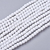 Frosted Opaque Glass Bead Strands FGLA-G002-A11-1