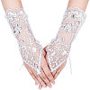 Flower Parttern Polyester Gloves AJEW-WH0248-20-1