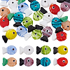 24Pcs 8 Colors Handmade Lampwork Beads LAMP-GA0001-23-1