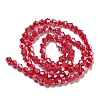Opaque Solid Color Electroplate Glass Beads Strands EGLA-A039-P4mm-A02-2