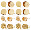 16Pcs 4 Styles Brass & 304 Stainless Steel Cuff Earrings EJEW-HS0001-18G-1