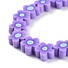 Handmade Flower Printed Polymer Clay Beads Strands CLAY-M003-07D-3