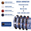 DIY Gemstone Bracelet with Constellation Making Kit DIY-KS0001-25-4