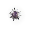 Natural Amethyst Pendants FIND-PW0010-11W-1