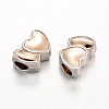 Heart Alloy European Large Hole Beads PALLOY-O065-28-2