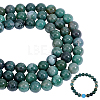 3Strands Natural Moss Agate Beads Strands G-PH0002-93-1