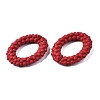 Spray Painted CCB Plastic Linking Rings CCB-Q091-011E-3