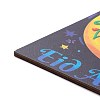 Eid Theme Density Board Wooden Wall Ornament Doorplate Pendants HJEW-C004-02C-4