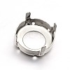 Flat Round Brass Sew on Prong Settings KK-N0084-A13-14mm-3