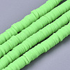 Handmade Polymer Clay Beads Strands CLAY-R089-6mm-081-1