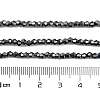 Transparent Electroplate Glass Beads Strands EGLA-A039-T2mm-UA13-4