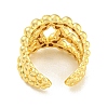 Rack Plating Brass Hollow Oval Open Cuff Rings RJEW-Q784-12G-3